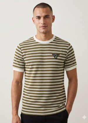 Olive Coast Striped Tee